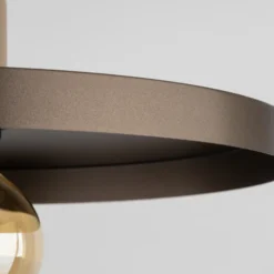 Lámpara colgante Sila, marrón/arena, metal, Ø 45 cm, E27