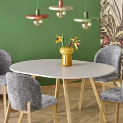 Lámpara colgante Sila, verde, metal, Ø 30 cm, E27