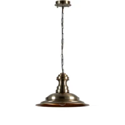 Lámpara colgante Sivani MR-637, oro antiguo, metal, Ø 39 cm