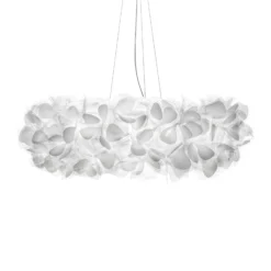 Lámpara colgante Slamp Clizia Mama Non Mama, Ø78 cm, blanco/transparente