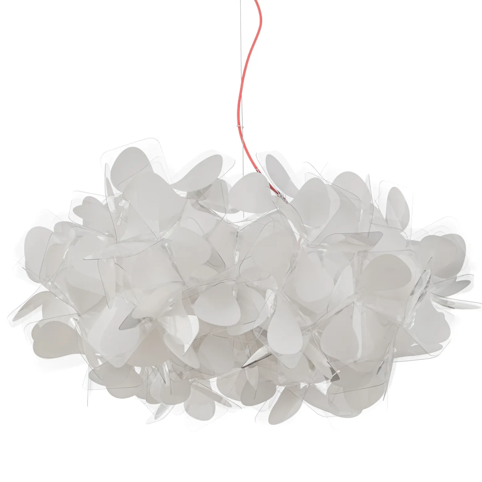 Lámpara colgante Slamp Clizia Mama Non Mama, Ø53cm, blanco/rojo