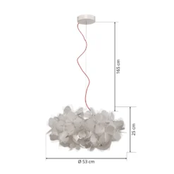 Lámpara colgante Slamp Clizia Mama Non Mama, Ø53cm, blanco/rojo