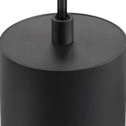 Lámpara colgante SLV Asto Tube GU10 con riel monofásico, color negro