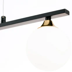 Lámpara colgante Snowwhite 5 luces, negro