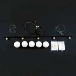 Lámpara colgante Snowwhite 5 luces, negro