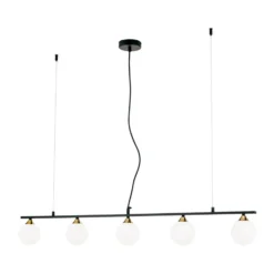 Lámpara colgante Snowwhite 5 luces, negro
