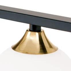 Lámpara colgante Snowwhite 5 luces, negro