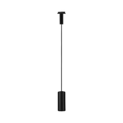 Lámpara colgante sobre riel Paulmann URail Lirena, negra, Ø 6 cm, casquillo GU10