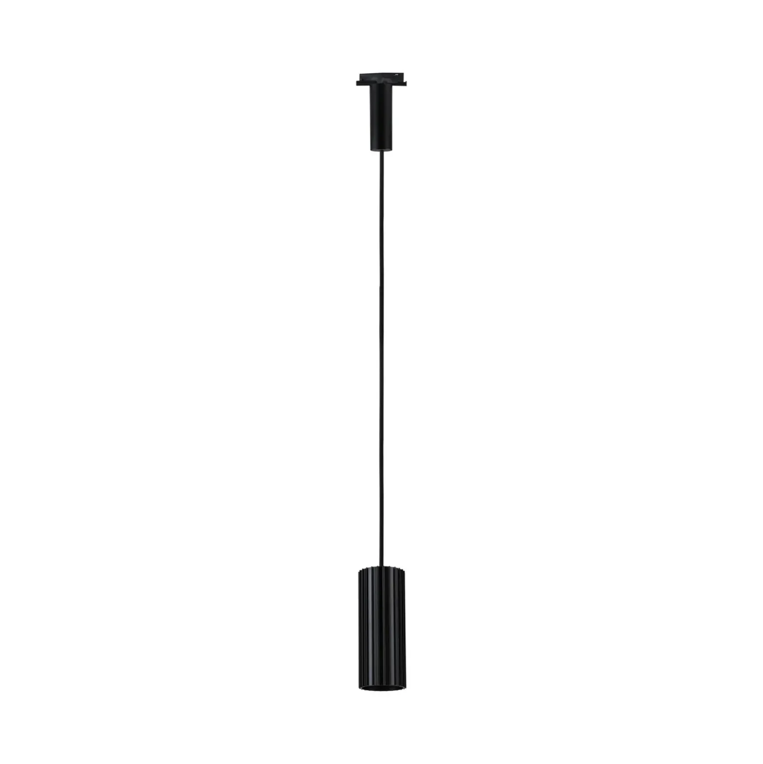 Lámpara colgante sobre riel Paulmann URail Lirena, negra, Ø 6 cm, casquillo GU10