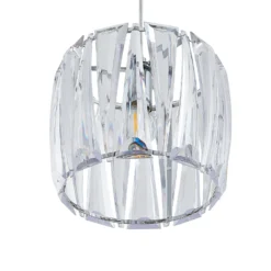 Lámpara colgante Sofia de Lindby, 107 cm, 3 luces, E14, cromo/claro