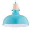 Lámpara colgante Solo Gem, azul claro, Ø 23 cm, metal