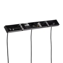 Lámpara colgante Sombra, humo, 3 luces, alargada