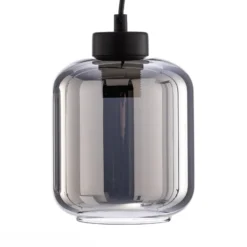 Lámpara colgante Sombra, humo, 3 luces, alargada