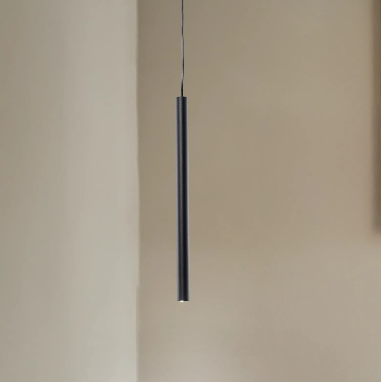 Lámpara colgante Sone, negra, de 1 luz, 3 cm