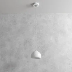 Lámpara colgante Sool, blanca, Ø 15 cm, 1 luz, metal, E27