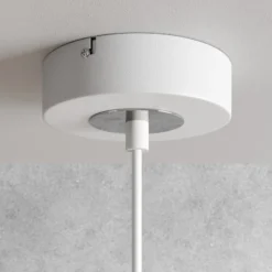 Lámpara colgante Sool, blanca, Ø 15 cm, 1 luz, metal, E27