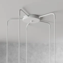 Lámpara colgante Sool, blanca, Ø 53 cm, 5 luces, metal, E27