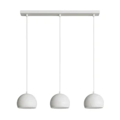 Lámpara colgante Sool, blanca, longitud 65 cm, 3 luces, metal, E27