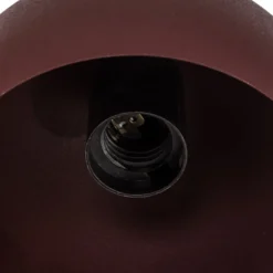 Lámpara colgante Sool, rojo oscuro, longitud 95 cm, 5 luces, metal, E27