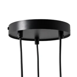 Lámpara colgante Sopel Lux, 3 luces, redonda, negro/plateado, G9