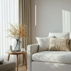 Lámpara colgante Sopel 1, taupe, 1 luz, acero, G9, Ø 5 cm
