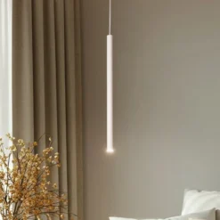 Lámpara colgante Sopel 1, taupe, 1 luz, acero, G9, Ø 5 cm