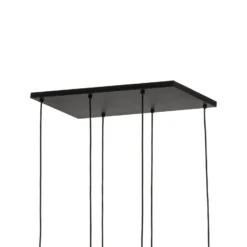 Lámpara colgante Sophia, 6 luces, blanco/coñac, 65 cm de largo, E14