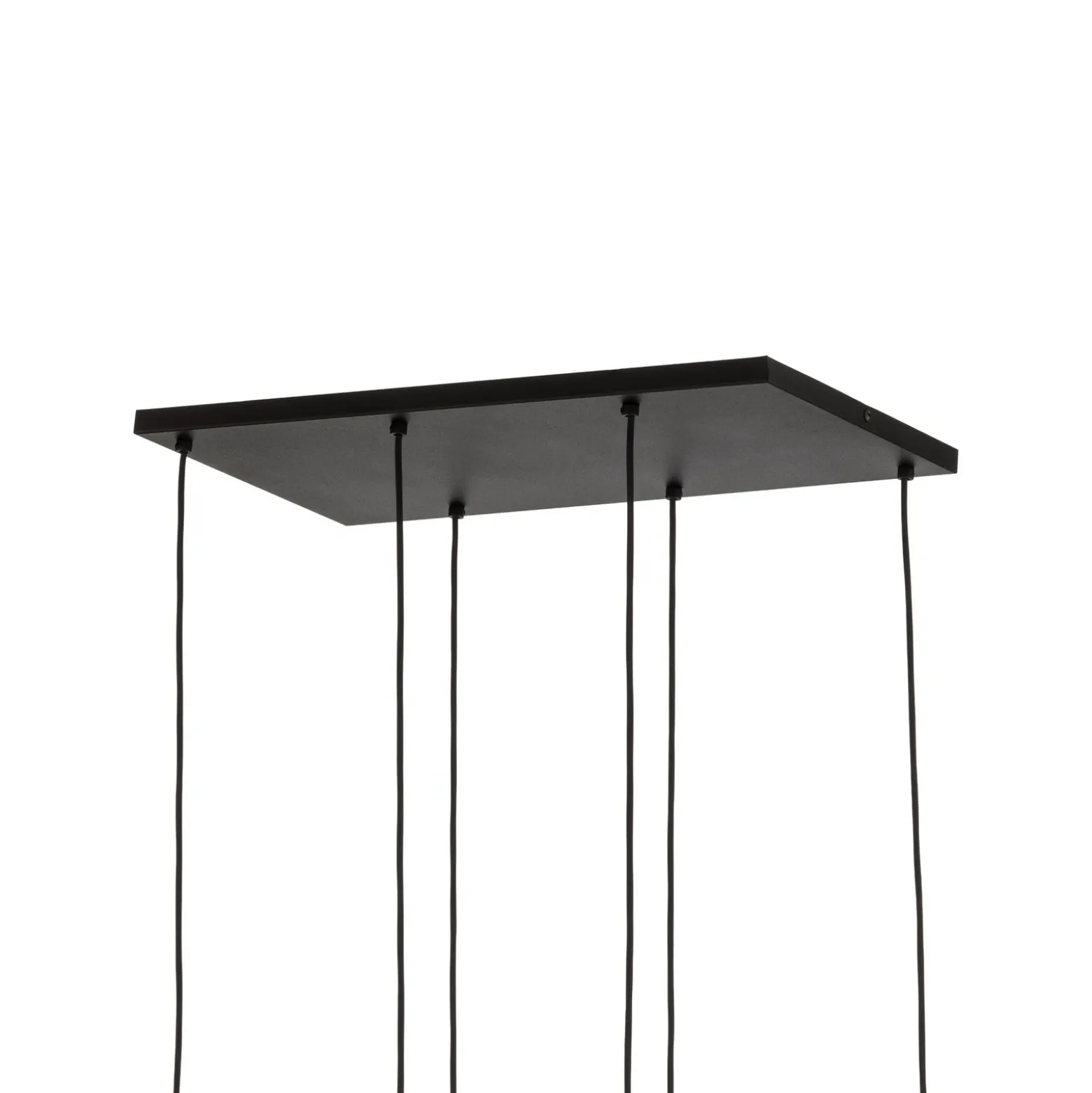 Lámpara colgante Sophia, 6 luces, blanco/coñac, 65 cm de largo, E14