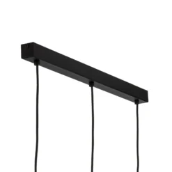 Lámpara colgante Sophia, 3 luces, 65 cm, coñac/negro, E14