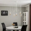 Lámpara colgante Spider en blanco, 5 luces