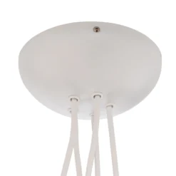 Lámpara colgante Spider en blanco, 5 luces