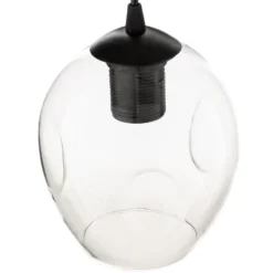 Lámpara colgante Starla, cristal grafito/ámbar/transparente, 3 luces, redonda