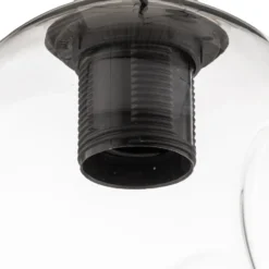 Lámpara colgante Starla, cristal grafito/ámbar/transparente, 5 luces,