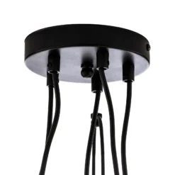 Lámpara colgante Starla, descentrada, 5 luces, ámbar