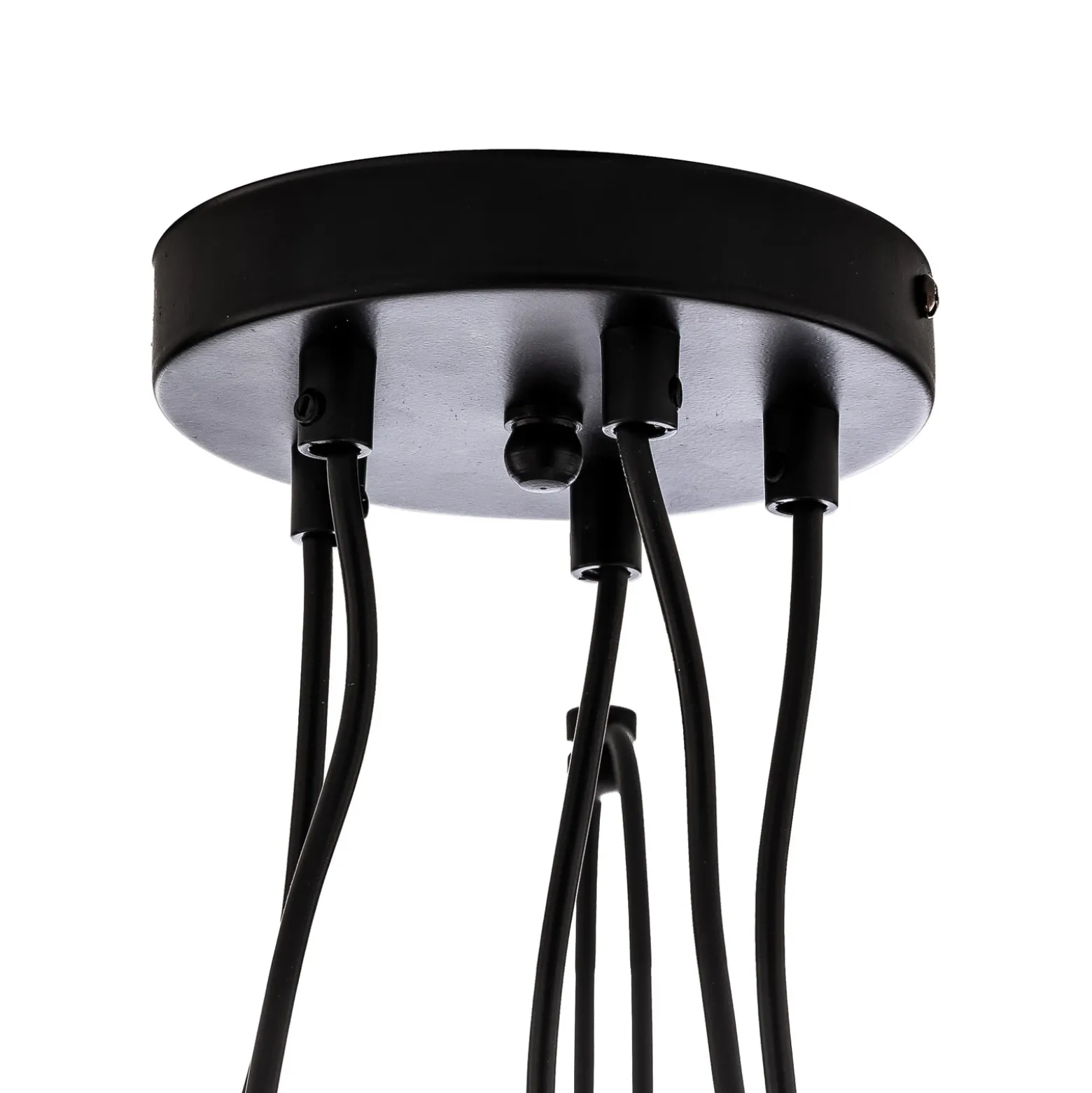 Lámpara colgante Starla, descentrada, 5 luces, ámbar