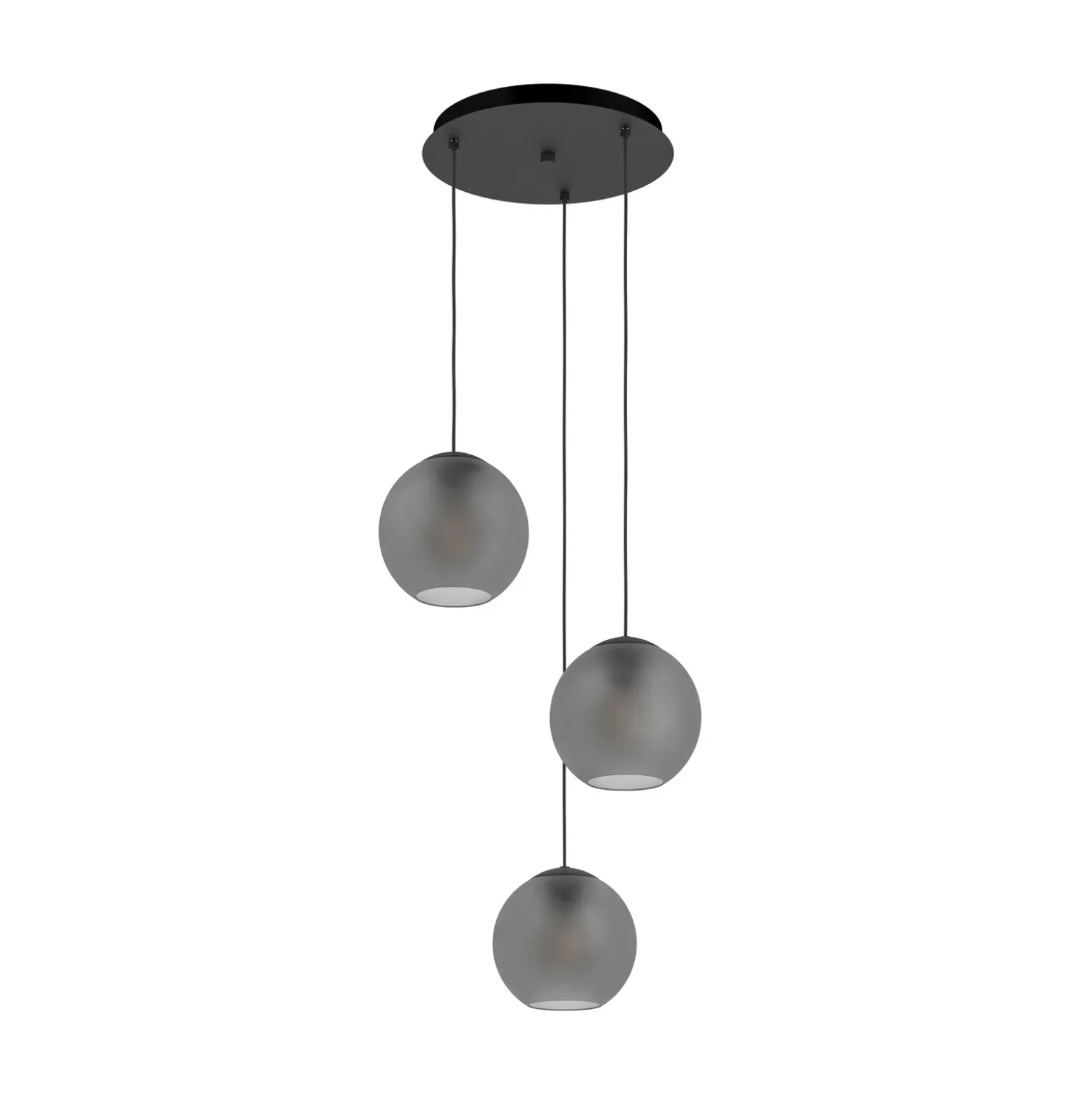 Lámpara colgante Stars of Light Arangona, gris, Ø 46 cm, 3 luces