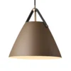 Lámpara colgante Strap con pantalla metálica beige, 27 cm