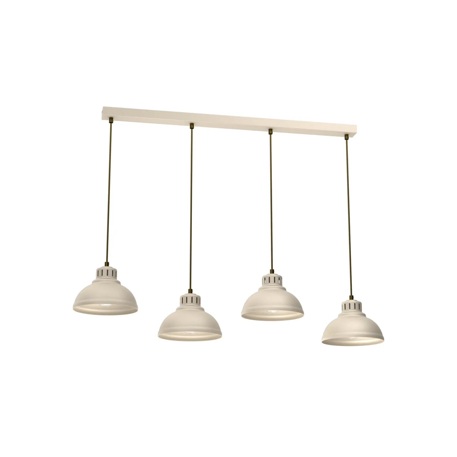 Lámpara colgante Sven, 4 luces, beige, acero