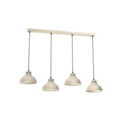 Lámpara colgante Sven, 4 luces, beige, acero