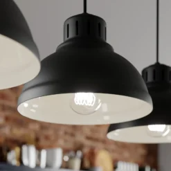 Lámpara colgante Sven, 3 luces, negro