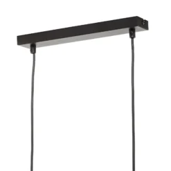 Lámpara colgante Tago, 4 luces, negro/dorado