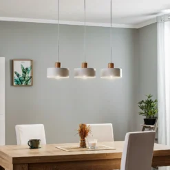 Lámpara colgante Tako, 3 luces, blanco