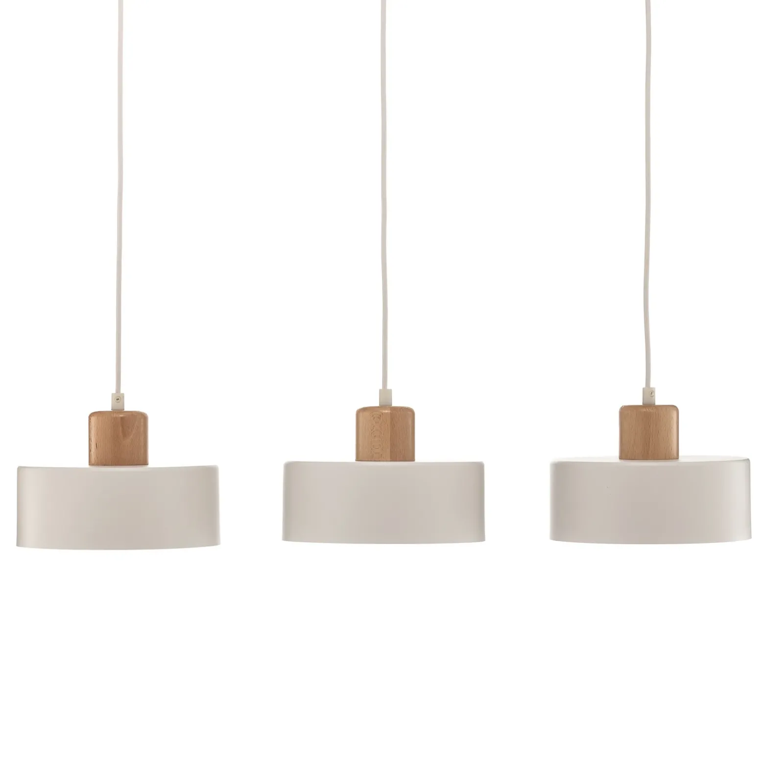Lámpara colgante Tako, 3 luces, blanco