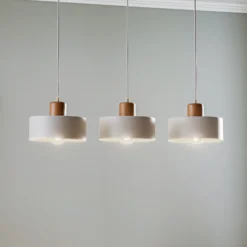 Lámpara colgante Tako, 3 luces, blanco
