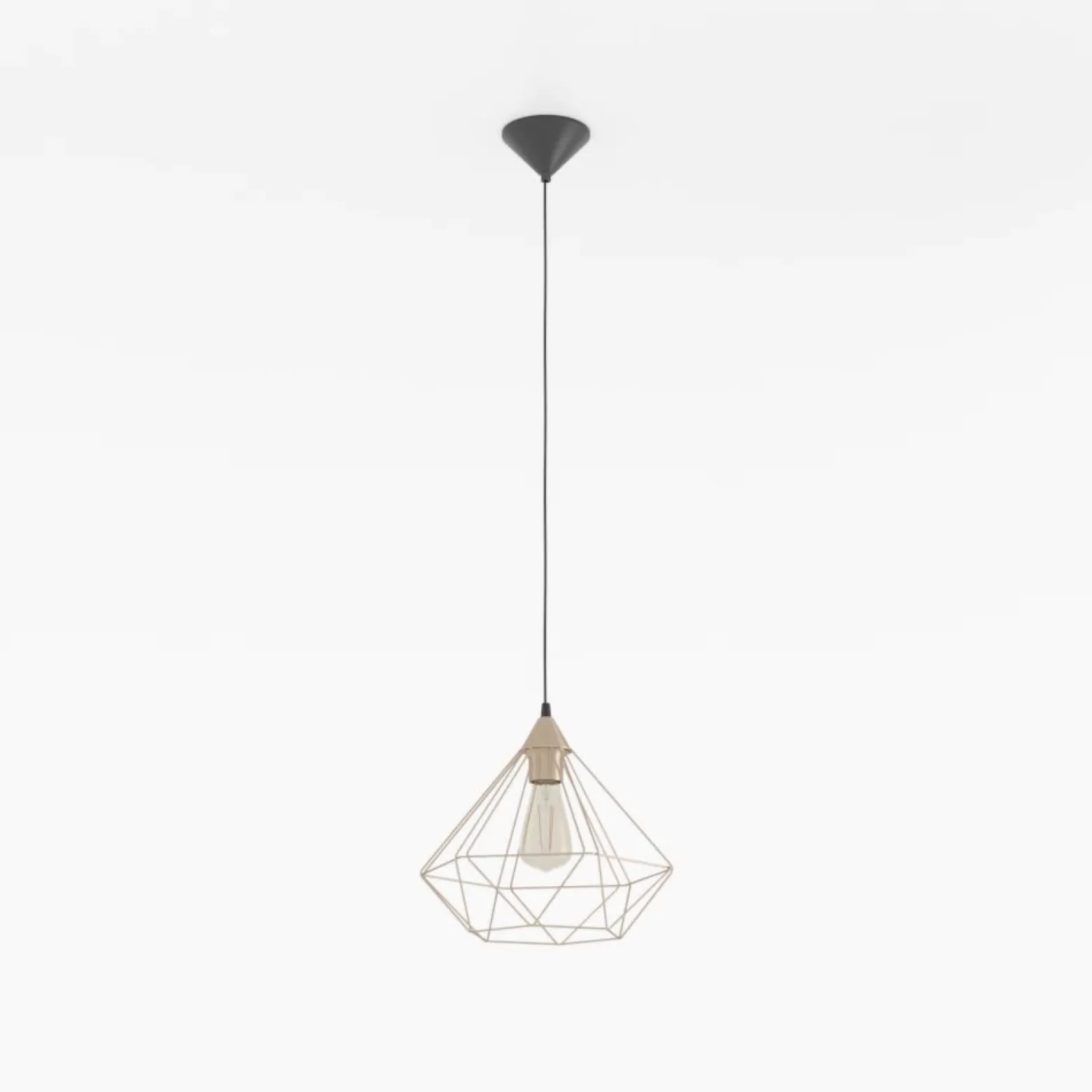 Lámpara colgante Tarbes, 1 luz, 32,5cm, cobre