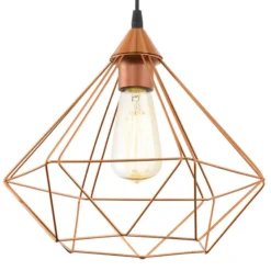 Lámpara colgante Tarbes, 1 luz, 32,5cm, cobre