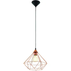 Lámpara colgante Tarbes, 1 luz, 32,5cm, cobre