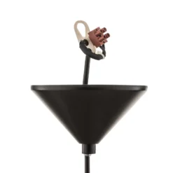 Lámpara colgante Tarbes, una luz, 17,5 cm, negro