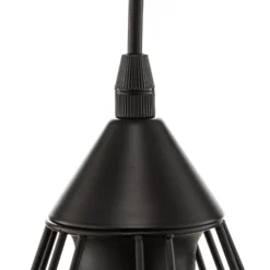 Lámpara colgante Tarbes, una luz, 17,5 cm, negro