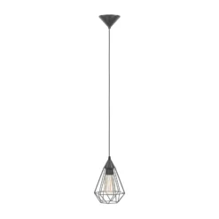 Lámpara colgante Tarbes, una luz, 17,5 cm, negro